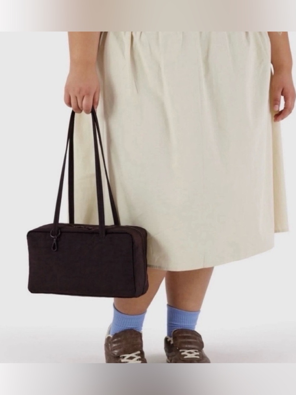 BAGGU Chocolate Plum Regular size Bowler Bag - Picture 2 of 10